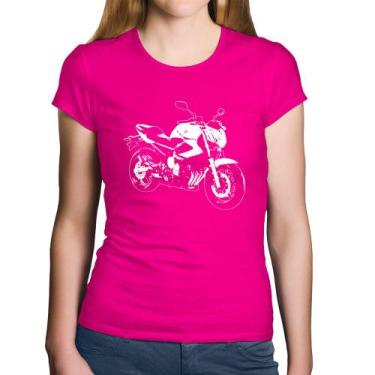 Imagem de Baby Look Algodão Moto XJ6 N Art - Foca na Moda, Rosa, GG