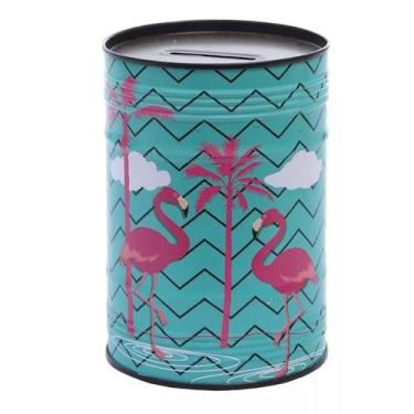 Imagem de Cofrinho P/ Moedas Metal Cofre Flamingo - PGB, Verde