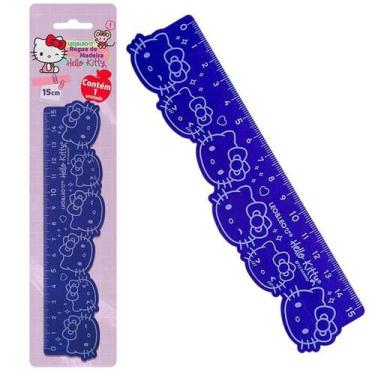 Imagem de Régua de Madeira 15cm Decorada Hello Kitty Leo e Leo - 1 Und - Leo&leo