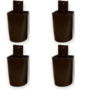 Imagem de Kit com 4 Pés para Móveis - 7 cm para Armários e Racks + Parafusos Inc