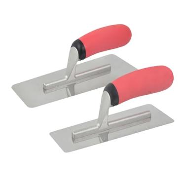 Imagem de Nichiyo 2 peças de aço inoxidável espátula de acabamento plano alvenaria ferramentas manuais concreto cimento drywall reboco telha espátula (BXGPDTZ-3)