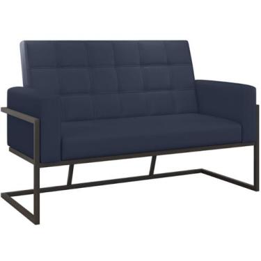 Imagem de Namoradeira material sintético Base de ferro para Recepção Sala de Est