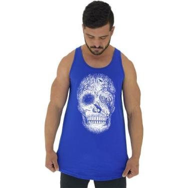 Imagem de Regata Longline Estampada Masculina MXD Conceito Caveira Florestal, GG