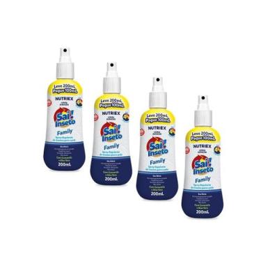 Imagem de Kit 4 Repelente Spray Sai Inseto Family 200ml  - Nutriex
