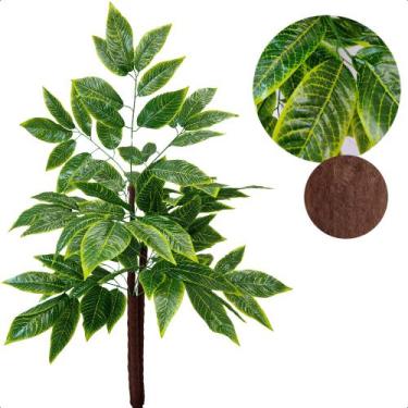 Imagem de Brasileirinho Croton Planta Artificial Sem Vaso Decoração - Flor de Me
