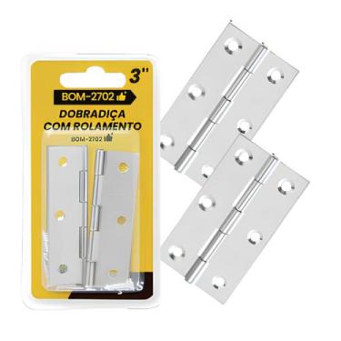 Imagem de Dobradiças com Rolamento 65mm x 37mm Aço Inoxidável Resistentes e Durá