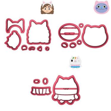 Imagem de Kit 3 Cortadores Gabby Casa Mágica Gorro Dollhouse - DOCE IMPRESSO, 5,