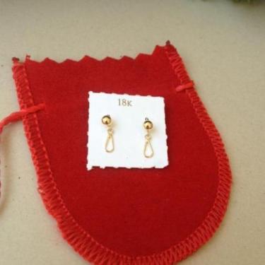 Imagem de Brinco bolinha 2mm com detalhe infantil em ouro 18k - Joias Dani Sam