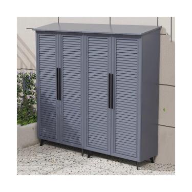 Imagem de LICONG-2019 Armários de armazenamento ao ar livre Armário de armazenamento externo Villa Armário de armazenamento de jardim Armário de armazenamento de ferramentas de grande capacidade Caixas de