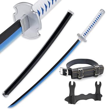 Imagem de Cold Blade Espada Tanjiro - Réplica De Katana Anime De 41 Polegadas Com Cinto E Suporte - Espada Tanjirob Com Design Autêntico