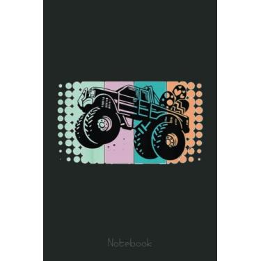 Imagem de Kids Retro Monster Truck Easter Bunny Happy Easter Toddler Boy Notebook Vintage Style: Funny Monster Trucks Gifts for Kids Great Kids Appreciation Thank Gag Gifts for Girls Toddler Boys Dad Mom