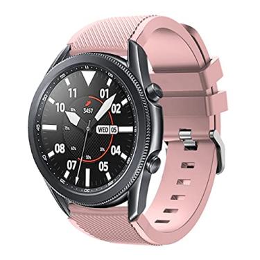 Imagem de Minggo Pulseiras para Samsung Gear S3 Frontier/Classic Watch de silicone, esportiva para Samsung Gear S3 Frontier/S3 Classic/Galaxy Watch de 46 mm (rosa bebê)