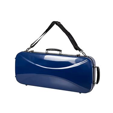 Imagem de Crossrock Estojo duplo de fibra de vidro para dois violinos de tamanho normal com cadeado TSA - azul marinho (CRF2020DVNVBL)