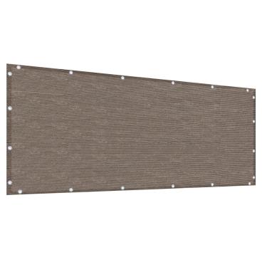 Imagem de Alion Home© Tela de privacidade HDPE para piscina, pátio, deck, varanda, trilhos, cerca. Sem acabamento preto. (2' x 10', marrom)