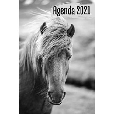 Imagem de Agenda 2021: Diario Cavallo Planner Calendario 12 mesi - 1 gennaio 2021-31 dicembre 2021 | Pianificatore Agenda Settimanale A5 |Idee Regalo Originali Cavallo