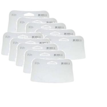 Imagem de Kit 10 Aplicador Espátula Celuloide Silicone Massa Tigre