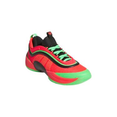 Imagem de adidas Tênis de basquete unissex D.o.n. Issue 6, Vermelho lúcido/preto/verde grito, 20 Women/19 Men