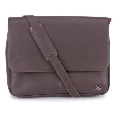 Imagem de Pasta Executiva De Couro Legítimo Bolsa Masculina Lateral(MARROM ESCURO)