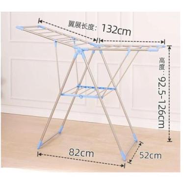 Imagem de Varal De Roupas Chao Grande Alumínio Inoxidavel Prático - BONSUCESSO