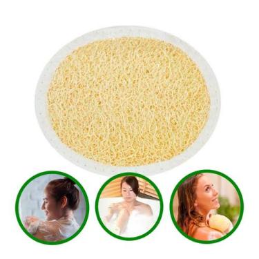 Imagem de Esponja Bucha Vegetal Natural Luvinha Limpeza Banho Esfoliação Natural