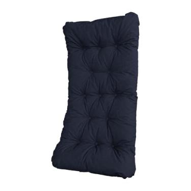 Imagem de Almofada Impermeável 100x60 Marinho AcquaBlock Vime Junco Jardim Premium Muito Resistente Sol e Chuva