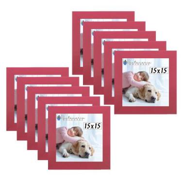 Imagem de Kit 10 Porta Retrado Molduras 15x15 Rosa - Santamaria Molduras