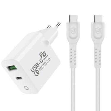 Imagem de Kit Carregador Turbo Delivery 4.0 + Cabo Type C / Type C - Gshield