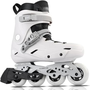 Imagem de Patins em linha para mulheres e homens, COSMOID Roller Skate Blade adulto masculino feminino, tamanho 5-12, lâminas de patins fitness profissionais para TC unissex (cinza, USM5-6/USL5.5-6.5)