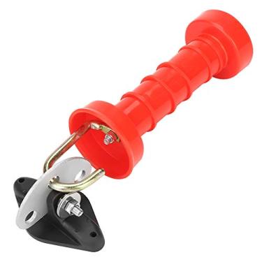 Imagem de Isolada, Aço Inoxidável, HDPE Electric Fence Gate, Com Placas de Ancoragem para Poste de Madeira de Madeira