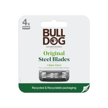 Imagem de Bulldog Mens Skincare and Grooming Refis de lâminas de barbear originais para homens, 4 unidades