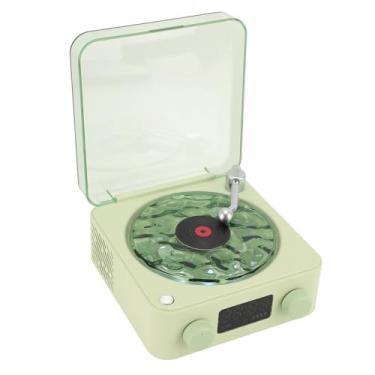 Imagem de Record Player, 3 Em 1 Vinil Jogador Com Alto -falante Estéreo, Luz Noturna, Exibição de Tempo, Plataforma Giratória Vintage Retro para Registros, Rádio, BT, Cartão de Memória,