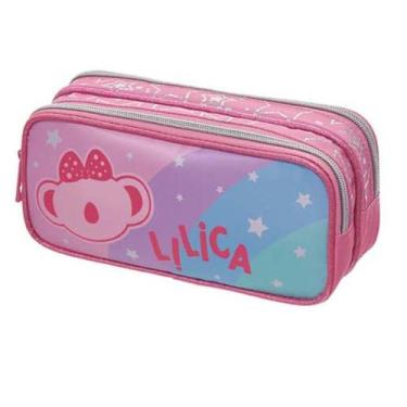 Imagem de Estojo Escolar Organizador Infantil Lilica Ripilica Cor Rosa Menina Fe