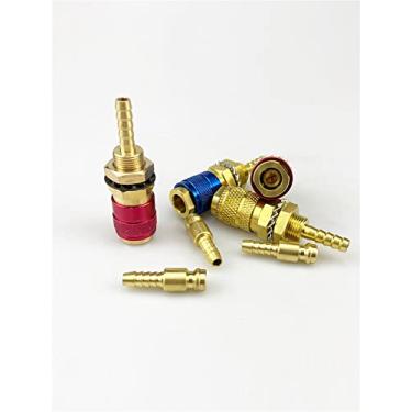 Imagem de Adaptador de gás resfriado a água para tocha de soldagem TIG ou cabeça de tocha de soldagem MIG (M6, amarelo)