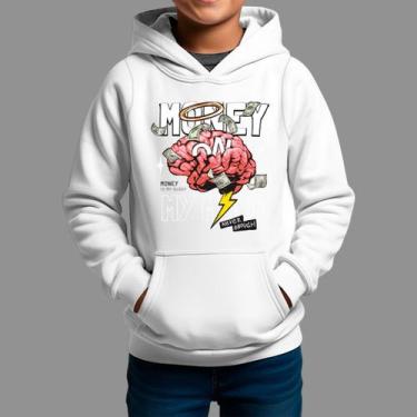 Imagem de Moletom Canguru Infanto Juvenil Streetwear Casual Tecido Macio Money C