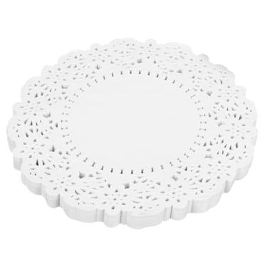 Imagem de Doilies de Papel Branco Absorventes de óleo de 150 Unidades para Acessórios de Ferramentas de Cozimento