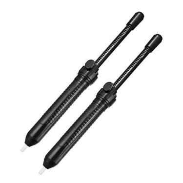 Imagem de Uxcell Bomba Desoldante 13,2 polegadas 33,5 cm Manual Aspirador Solda Removível Ferramenta de mão Plástico Preto 2 peças