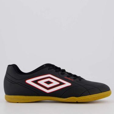 Imagem de Chuteira Umbro Class Footballer Futsal Preta e Branca, 41