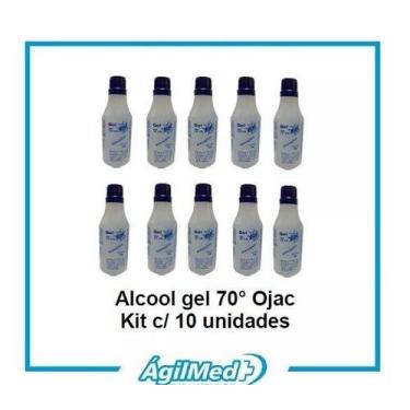 Imagem de Álcool Gel 70% 99g OJAC Kit 10 unidades