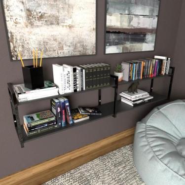 Imagem de Prateleira industrial moveis escritorio quarto estante infantil livro 