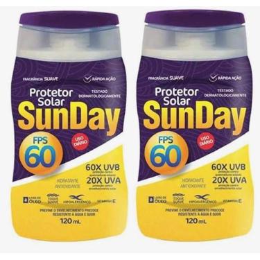 Imagem de Kit 2 Protetor Solar Sunday Fator 60 UVA UVB de 120ml