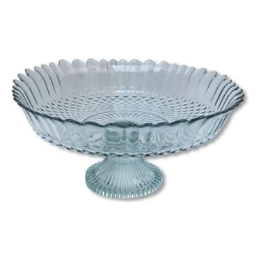 Imagem de Prato Para Bolo Diazão Com Pé Em Vidro 28,8x13,5cm