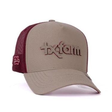 Imagem de BONÉ TEXAS FARM - OVERTONE - TF809 - BEGE/ V. VINHO Único-Unissex