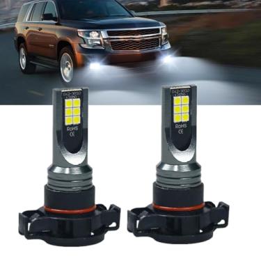 Imagem de Lâmpadas LED de neblina 5202 para Chevy Suburban 2007-2014,5202 2504 PSX24W 12276 lâmpadas de neblina LED, 300% super brilhante, branco frio 6000K, Plug and Play, pacote com 2