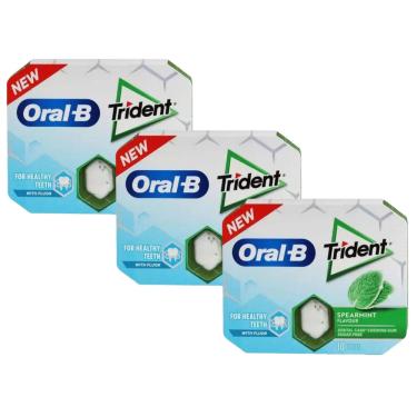 Imagem de Chiclete Trident Oral-B Spearmint Sugar Free 17g - 3un