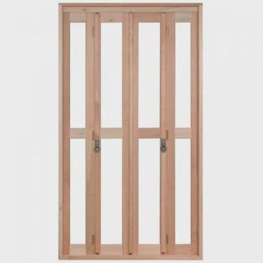 Imagem de Porta de Madeira Balcão Pantográfica 213x120cm com Batente de 9,4cm ewk 486 Rondosul