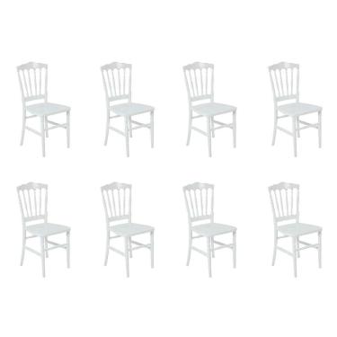 Imagem de Conjunto com 8 Cadeiras Dior Resina Branco