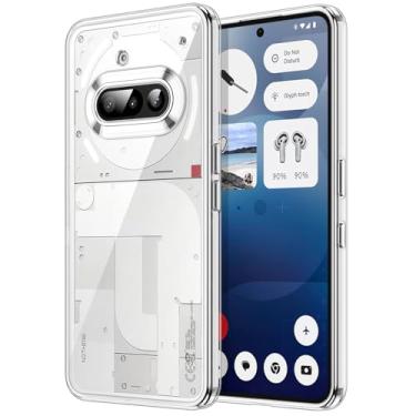 Imagem de JETech Capa para Nothing Phone 3a, Case à Prova de Choque, Parte Traseira Rígida Antirriscos, Ajuste Fino Protetor, Não Amarela, TPU Transparente Durável para Proteção Contra Quedas (Claro)