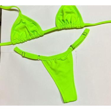 Imagem de Biquini fio dental pra marquinha de bronzeamento - Migri Store, Verde 
