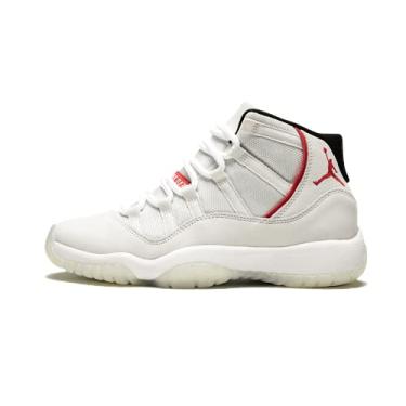 Imagem de Tênis de basquete infantil Nike Jordan Air 11 Retro GS, Platinum Tint, University Red, 6.5
