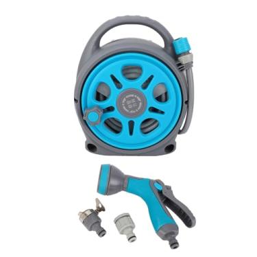 Imagem de Jardim Mangueira Reel Retrátil Mangueira Reel Flexível Expansível Ajustável Água Pressão Versátil Spray Modos para Jardim Car Washing Grey Blue 16m 12m Opcional (12m)